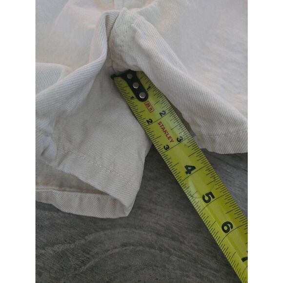 Women's Zara High Waisted Jeans Shorts Off White Size 6 - Picture 3 of 8